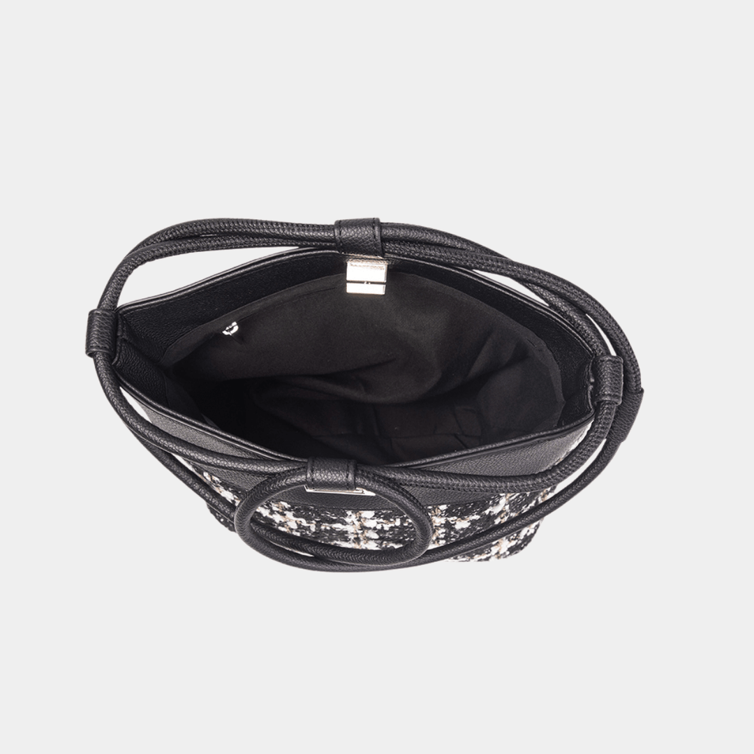 Black Plaid Tweed Crossbody Bag from You Know Who's