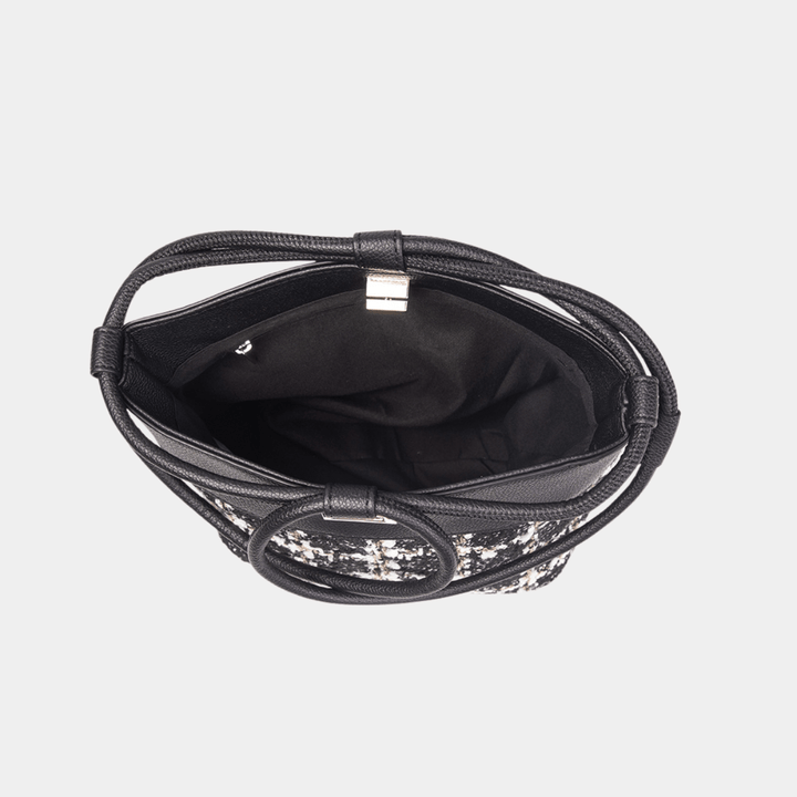 Black Plaid Tweed Crossbody Bag from You Know Who's
