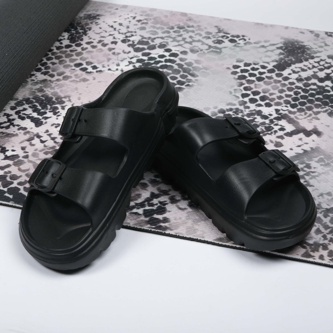 Black Platform Sliders from You Know Who's