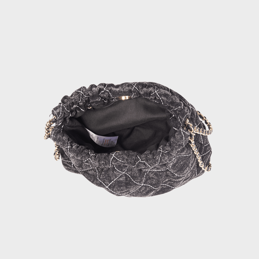 Black Quilted Chain Shoulder Bag from You Know Who's