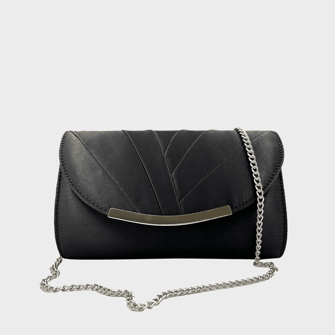 Black Satin Look Clutch Bag from You Know Who's