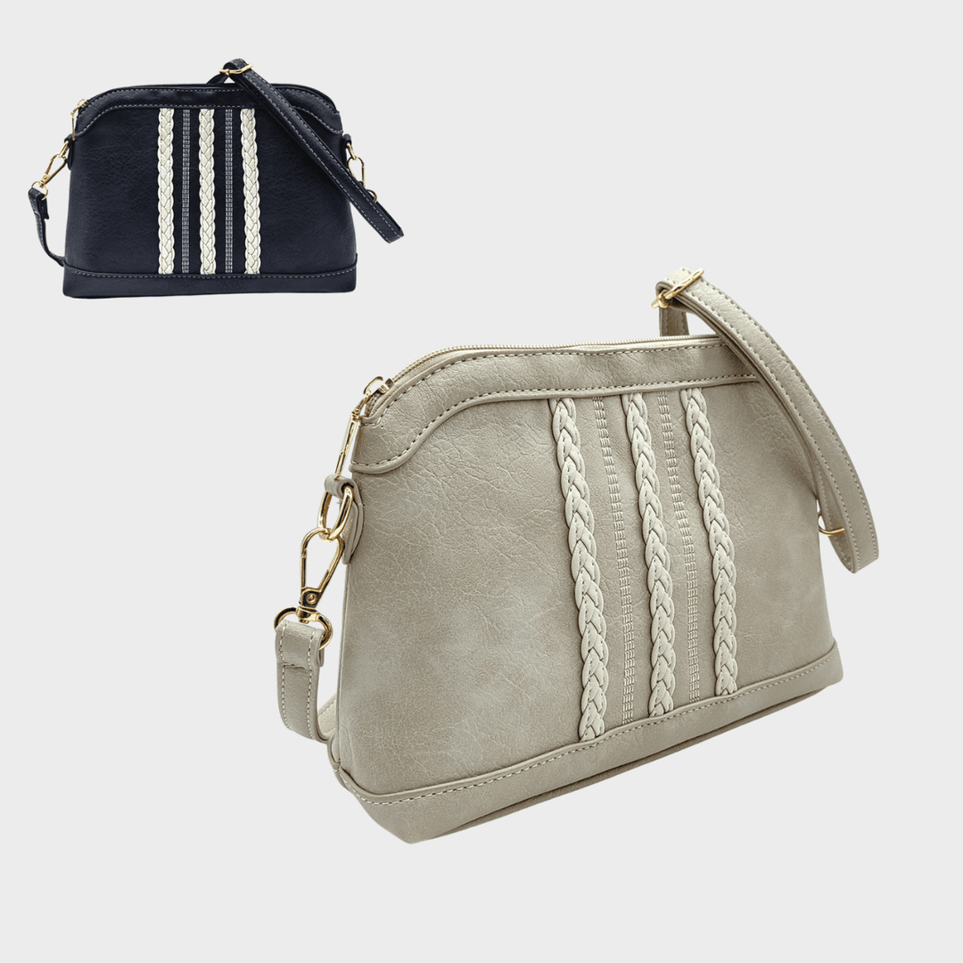 Black Small Crossbody Bag with Contrast Stitch Detail from You Know Who's