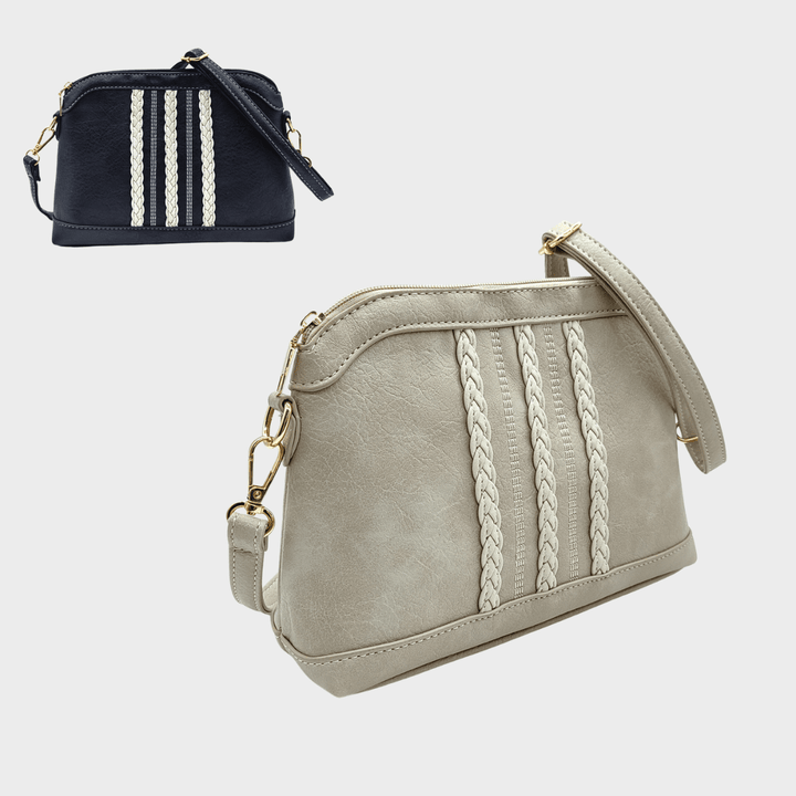 Black Small Crossbody Bag with Contrast Stitch Detail from You Know Who's