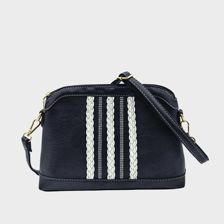 Black Small Crossbody Bag with Contrast Stitch Detail from You Know Who's