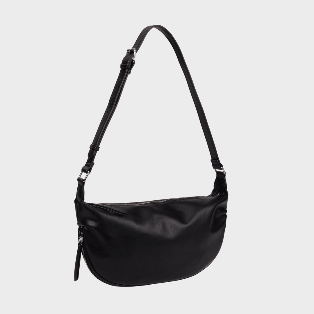 Black Small Crossbody Bag with Popper Fastening from You Know Who's