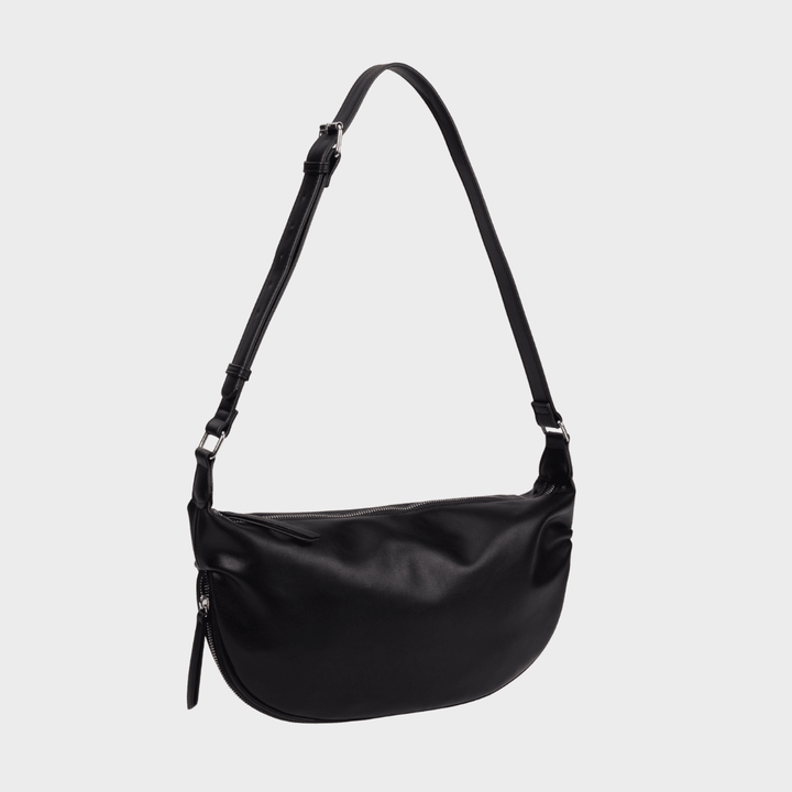 Black Small Crossbody Bag with Popper Fastening from You Know Who's
