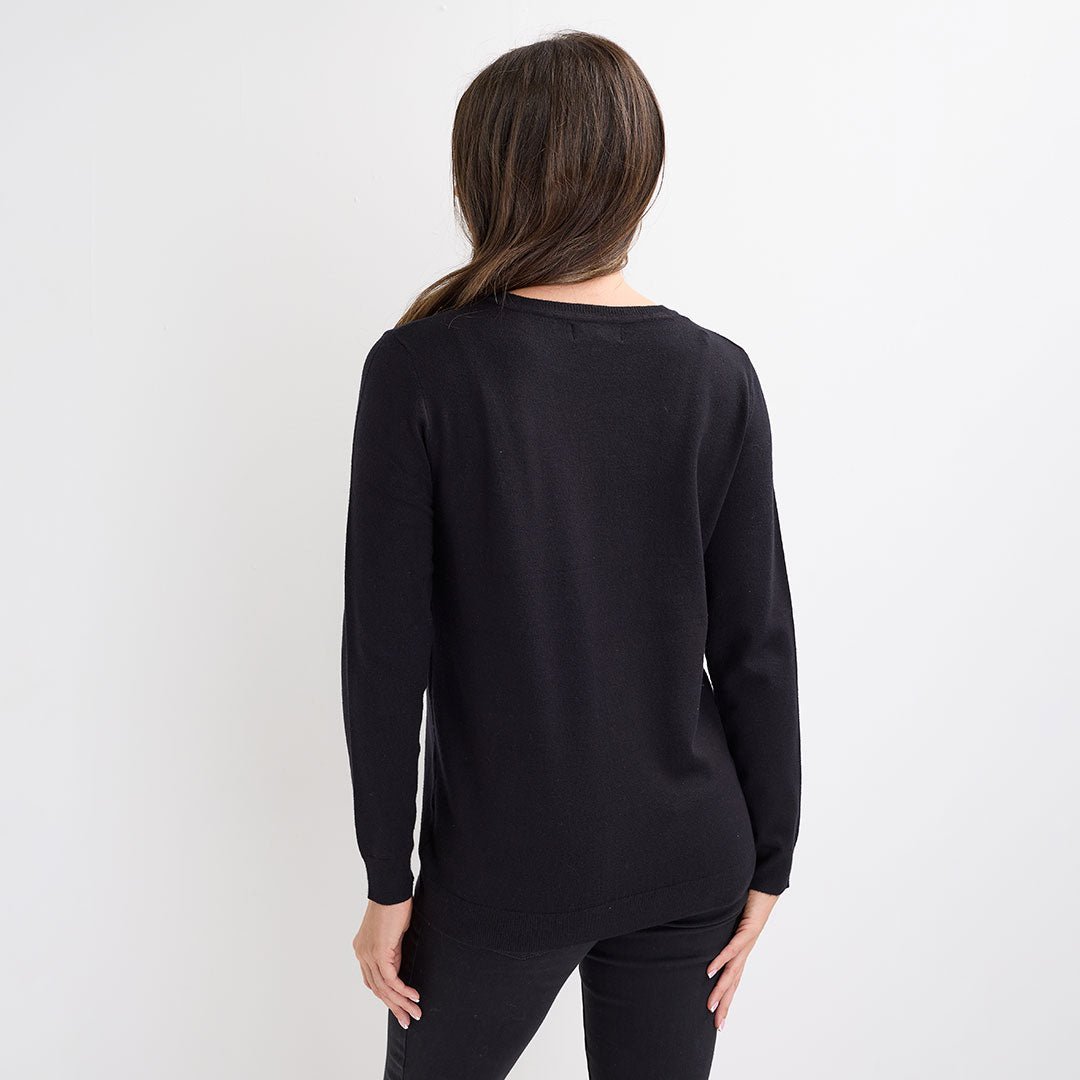 Black Sparkle Christmas Jumper from You Know Who's