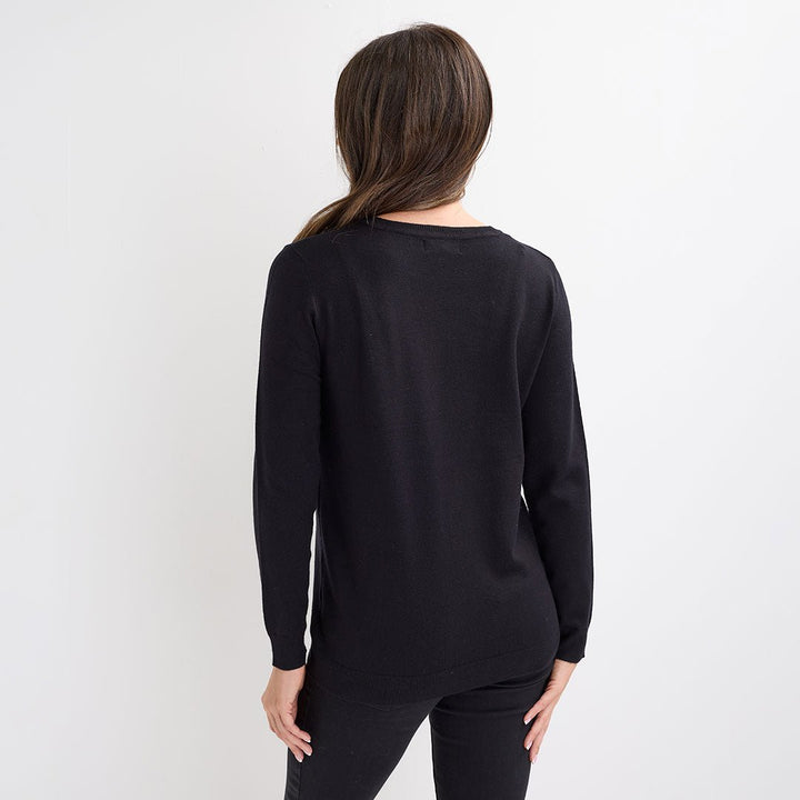 Black Sparkle Christmas Jumper from You Know Who's