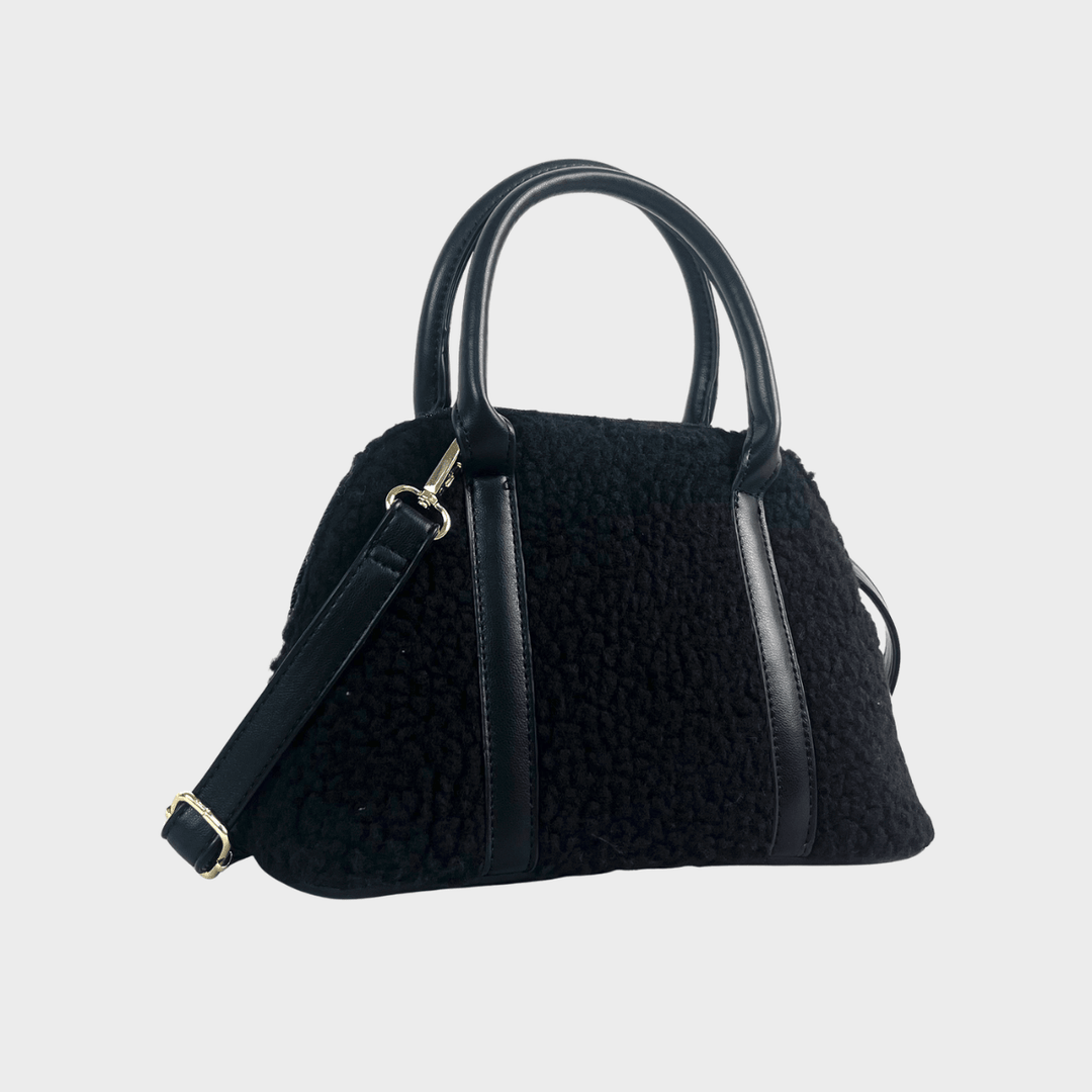 Black Teddy Mini Bowler Bag with Strap from You Know Who's