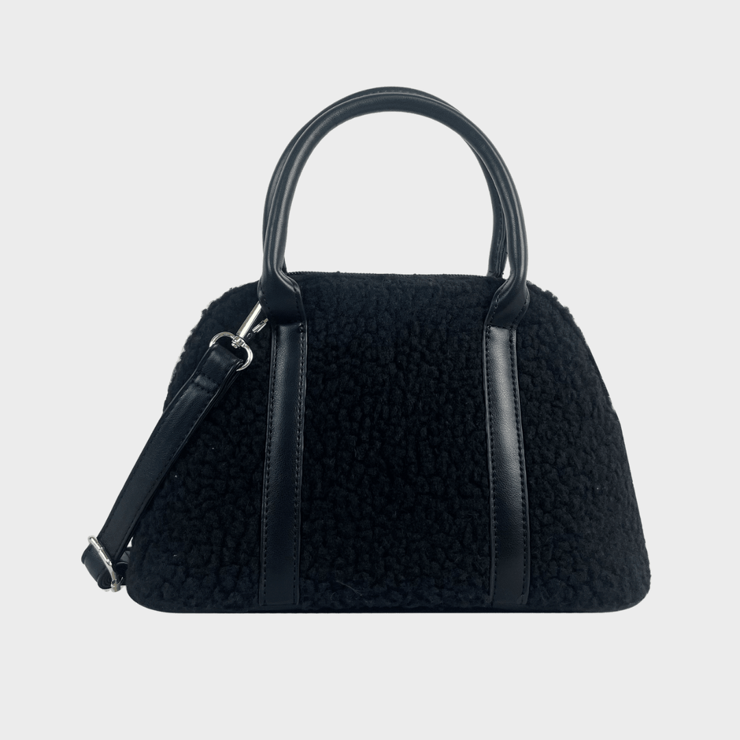Black Teddy Mini Bowler Bag with Strap from You Know Who's