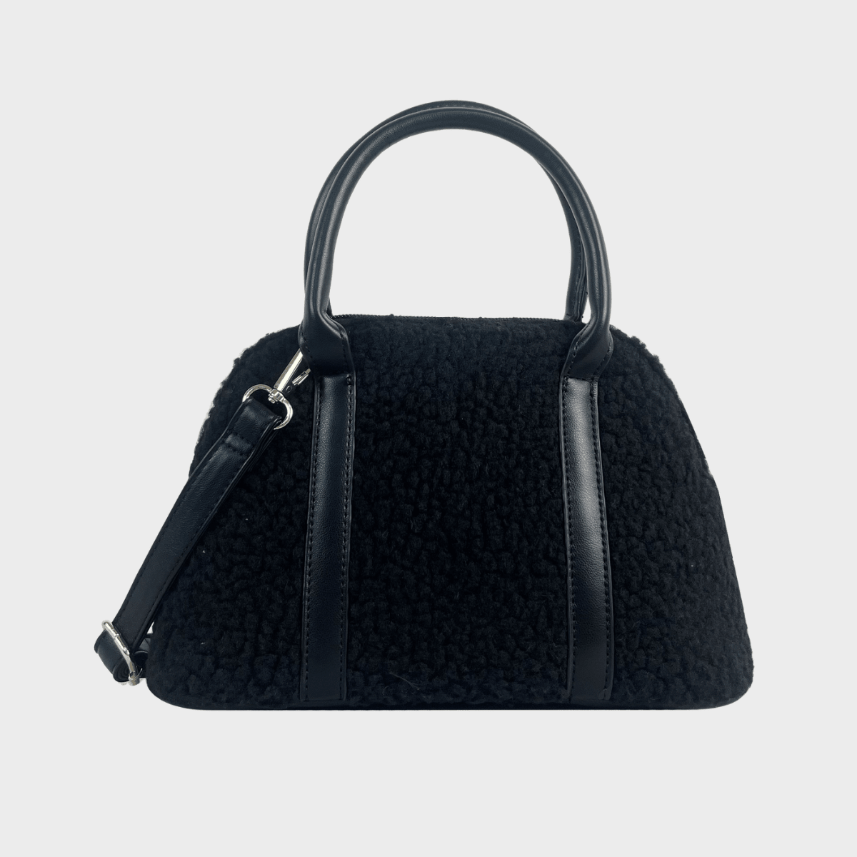 Black Teddy Mini Bowler Bag with Strap from You Know Who's
