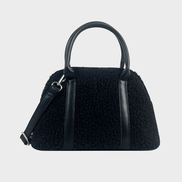 Black Teddy Mini Bowler Bag with Strap from You Know Who's