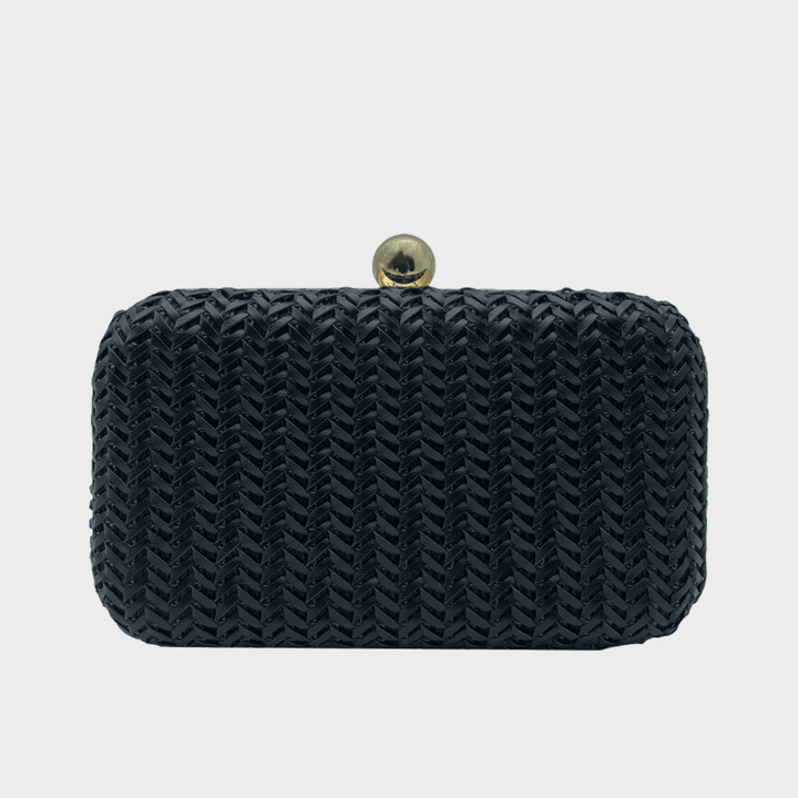 Black Woven Clutch Bag from You Know Who's