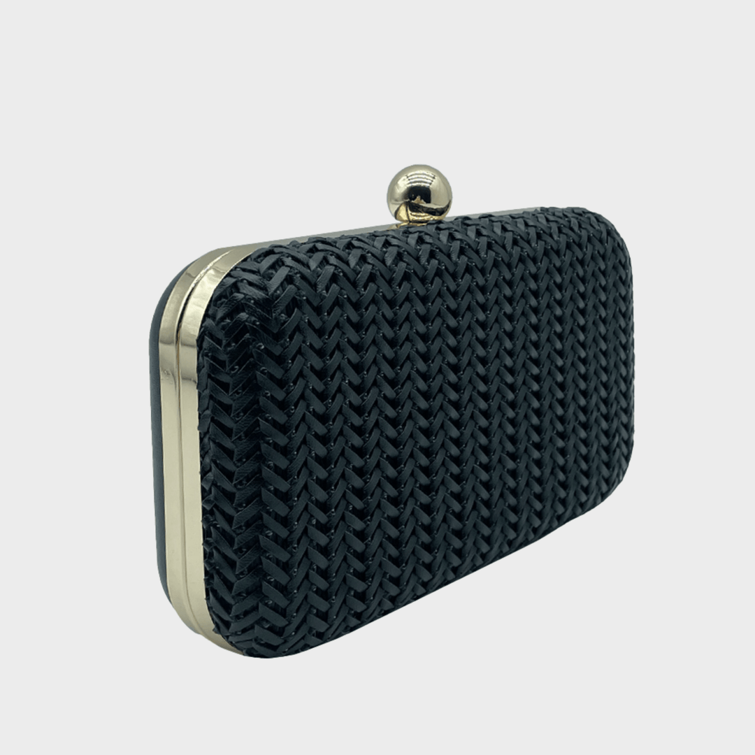 Black Woven Clutch Bag from You Know Who's