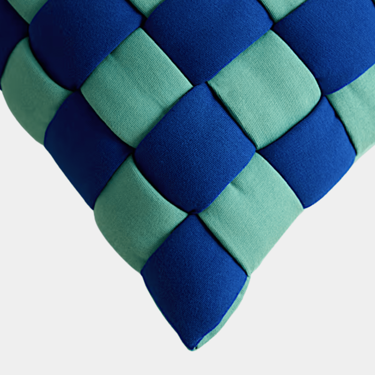 Blue Cotton Basket Weave Cushion from You Know Who's