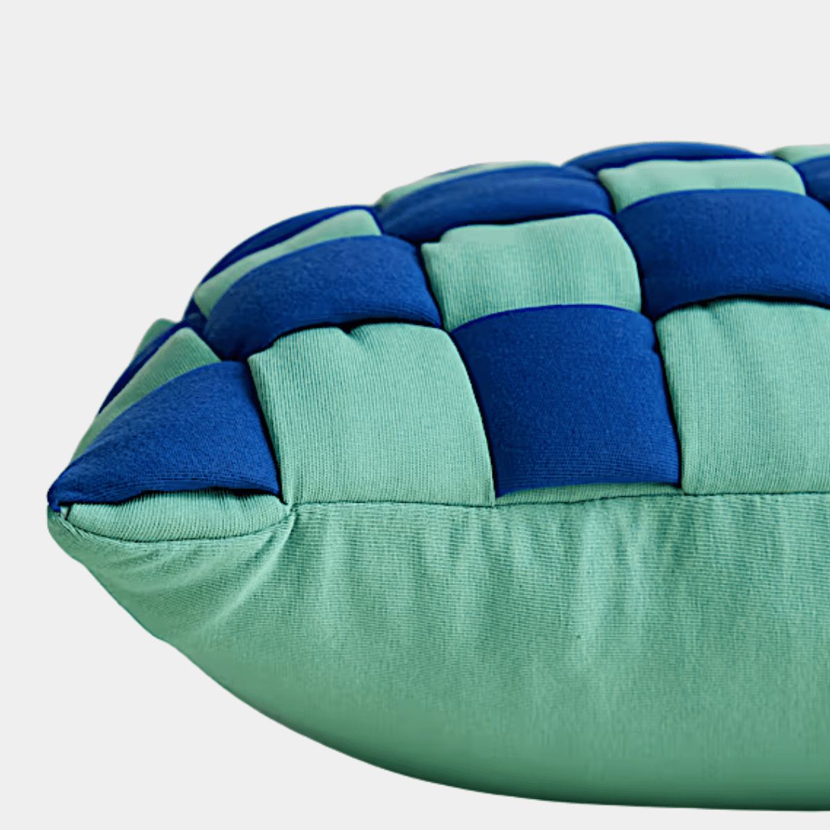 Blue Cotton Basket Weave Cushion from You Know Who's