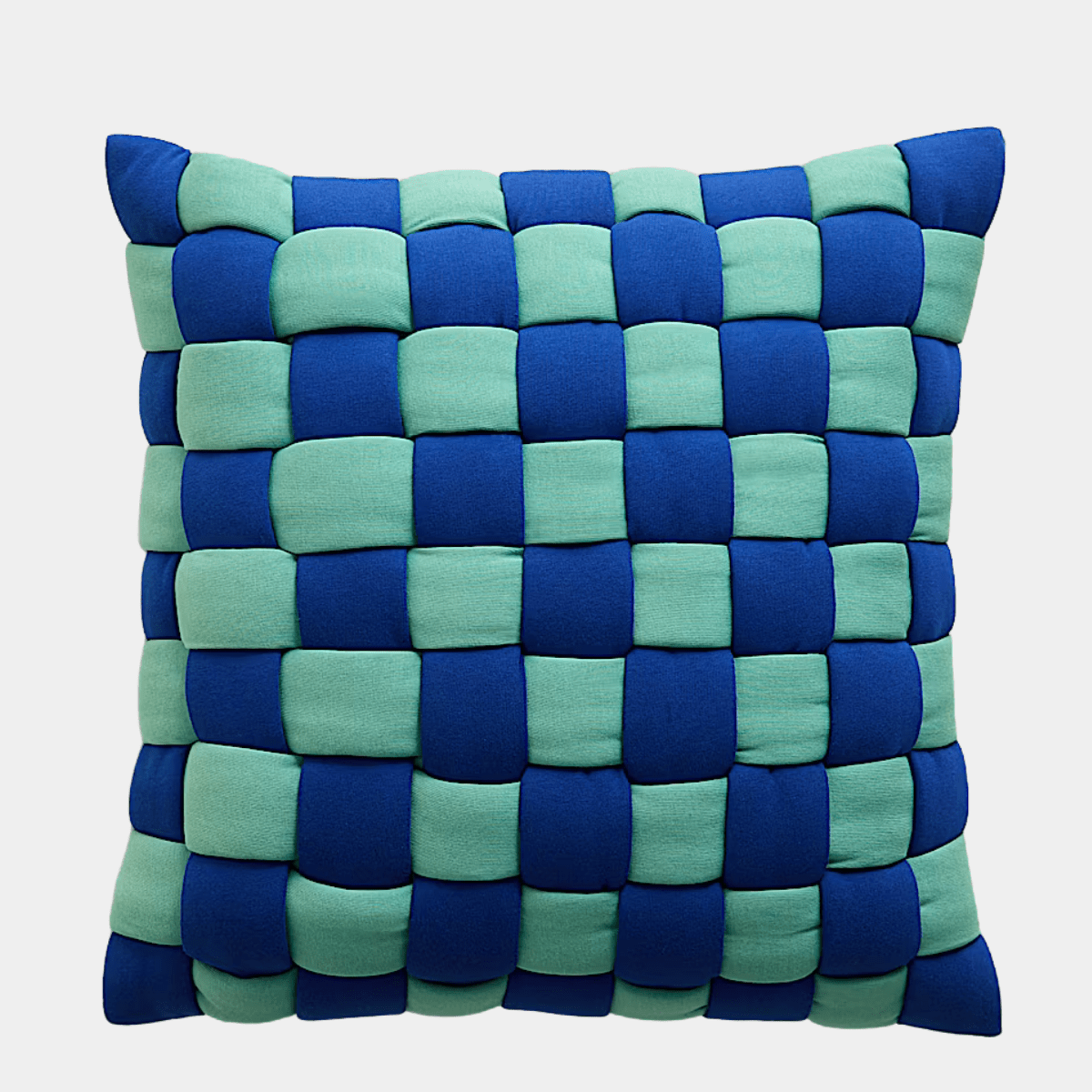 Blue Cotton Basket Weave Cushion from You Know Who's
