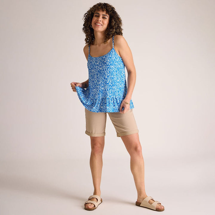 Blue Crepe Strappy Vest from You Know Who's