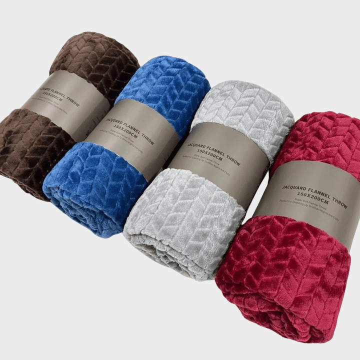 Blue Jacquard Throw 150X200CM from You Know Who's