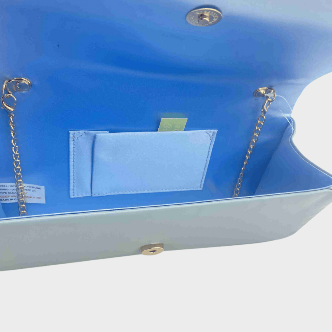 Blue Long Shell Clutch Bag from You Know Who's