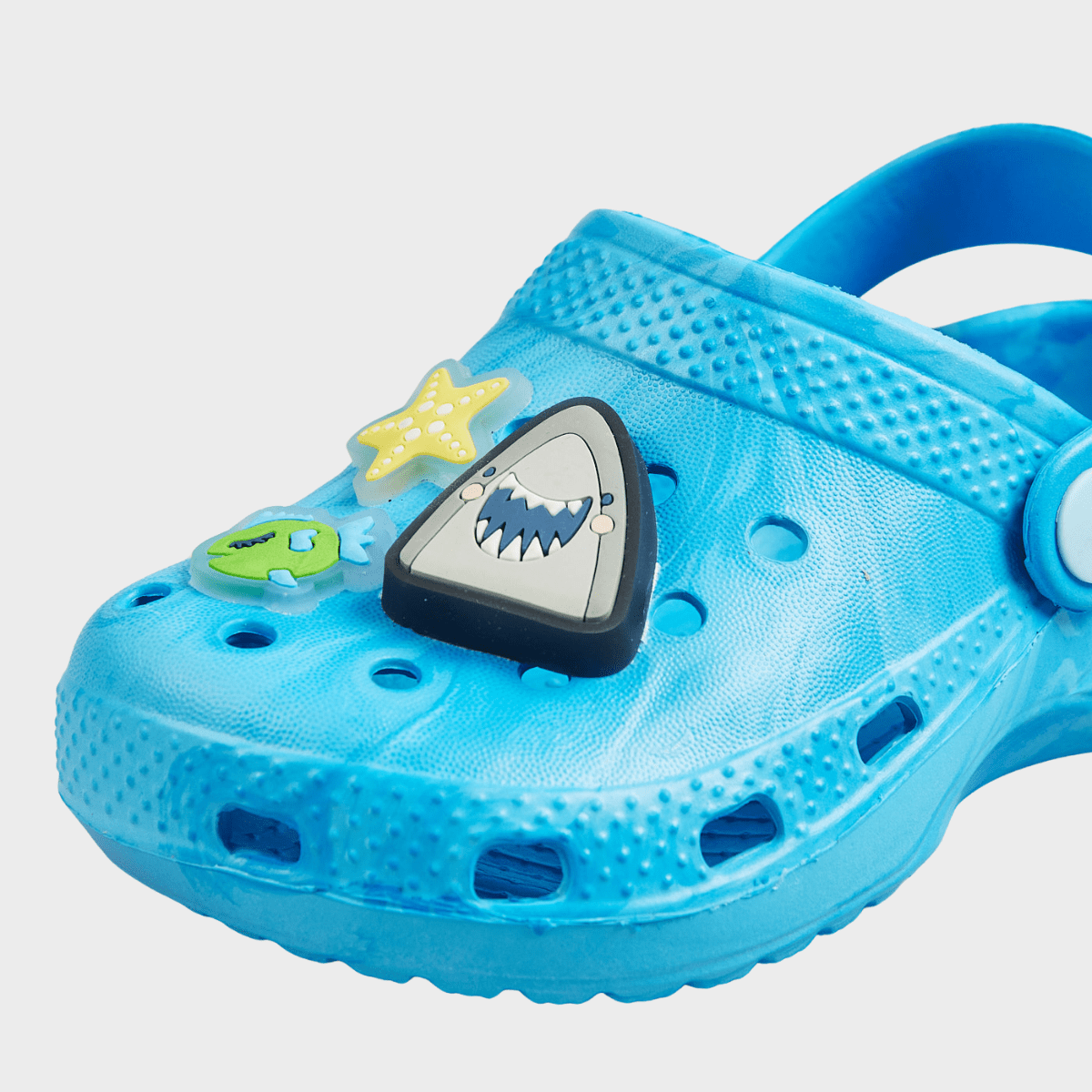 Blue Shark Badge Clog (Flashing) from You Know Who's