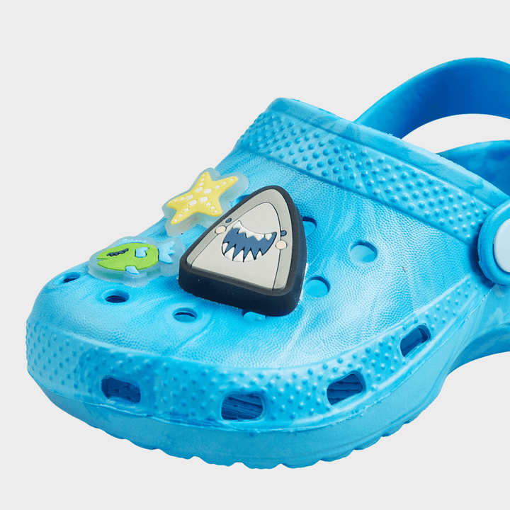 Blue Shark Badge Clog (Flashing) from You Know Who's