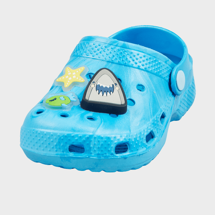 Blue Shark Badge Clog (Flashing) from You Know Who's
