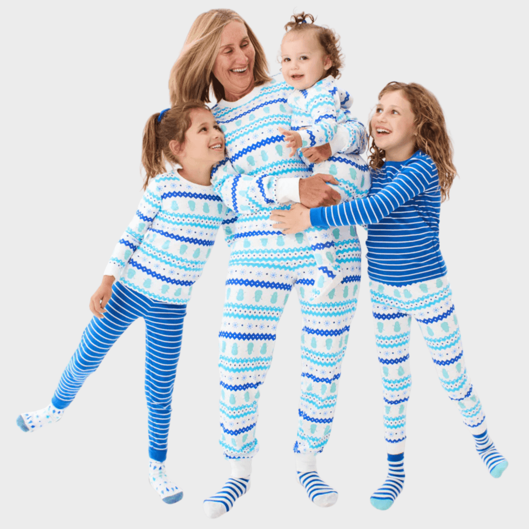 Blue Stars Snow Organic Sleepsuit from You Know Who's