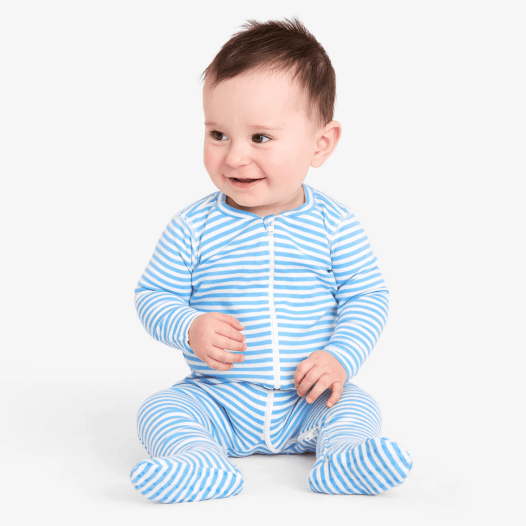 Blue Striped Unisex Sleepsuits from You Know Who's