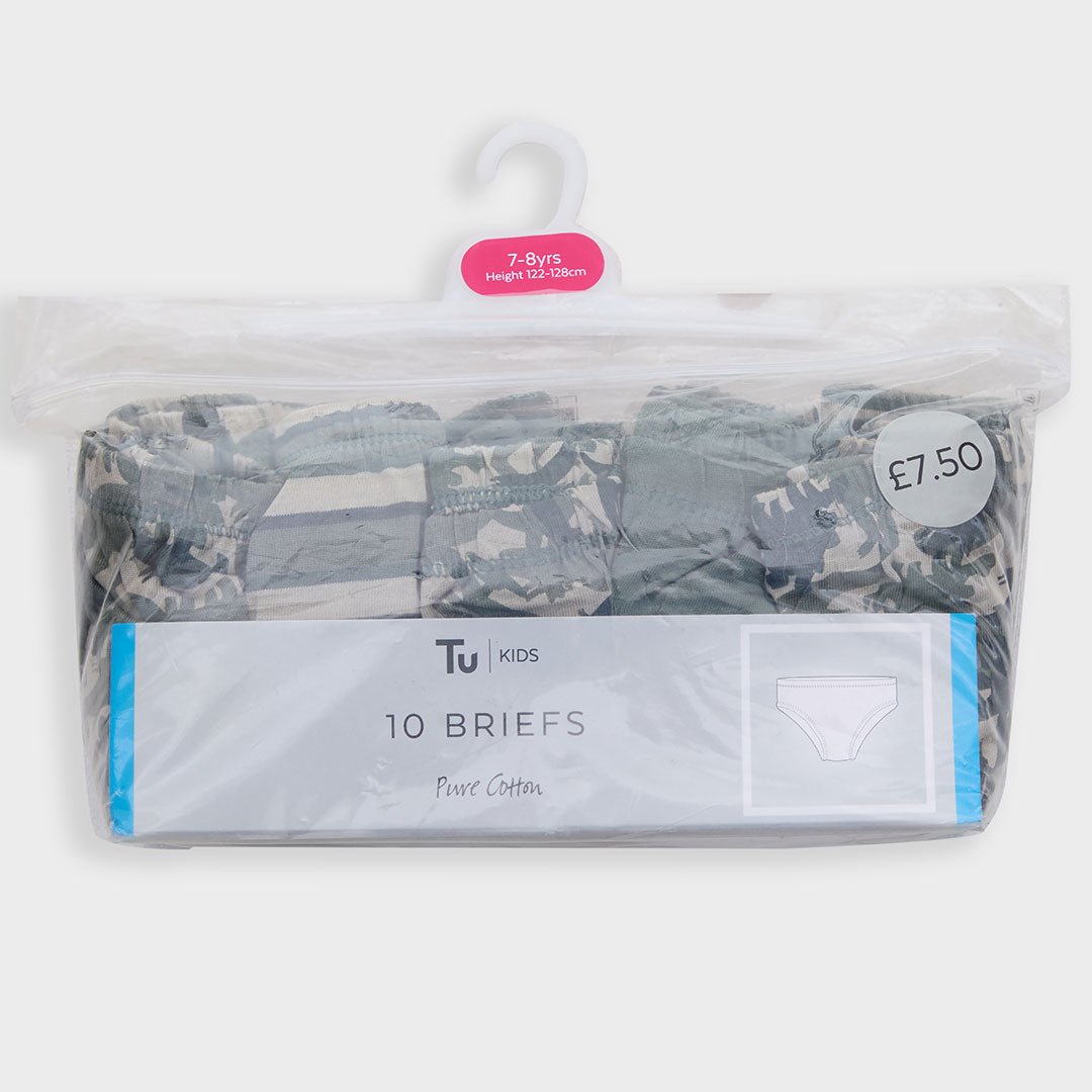 Boys 10 Pack Camo Briefs from You Know Who's