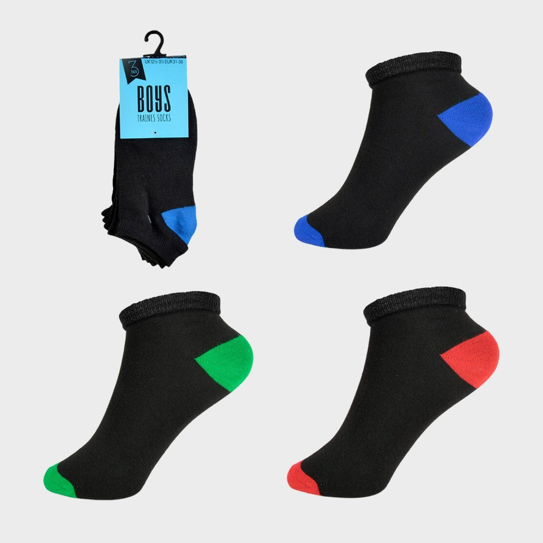 Boy`s 3pk Contrast Trainer Socks from You Know Who's