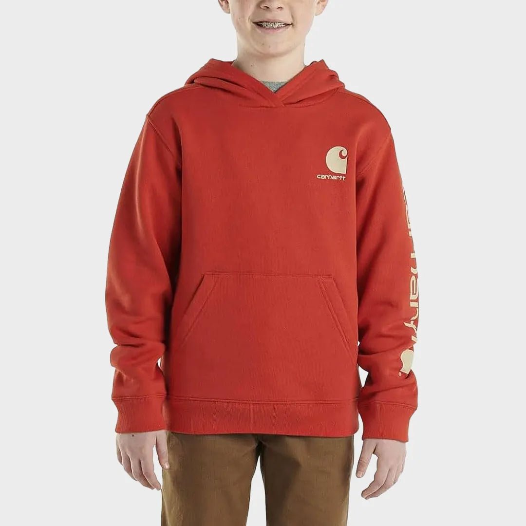 Boys Blood Orange Carhartt Hoodie from You Know Who's