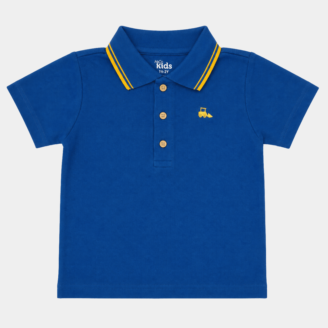 Boys Blue Digger Polo Top from You Know Who's