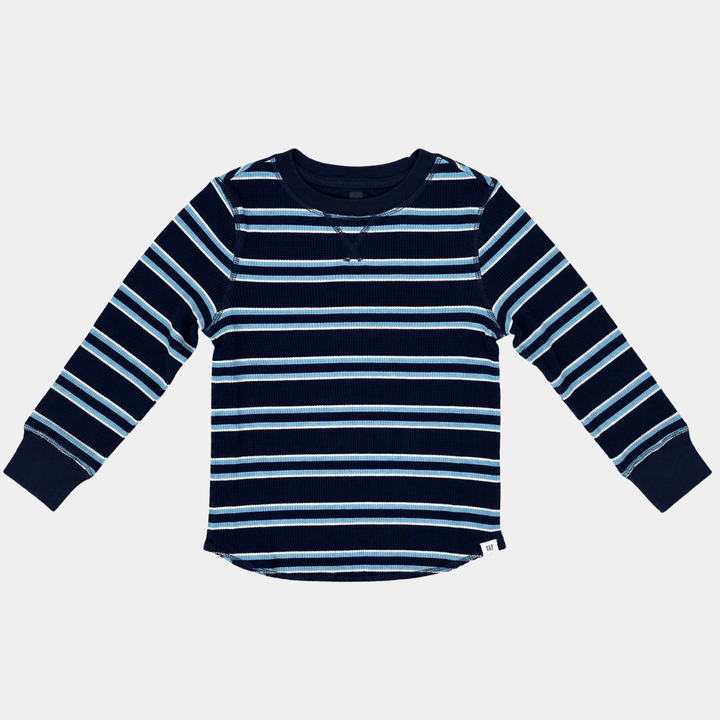 Boys Blue Stripe GAP Long Sleeve T-shirt from You Know Who's