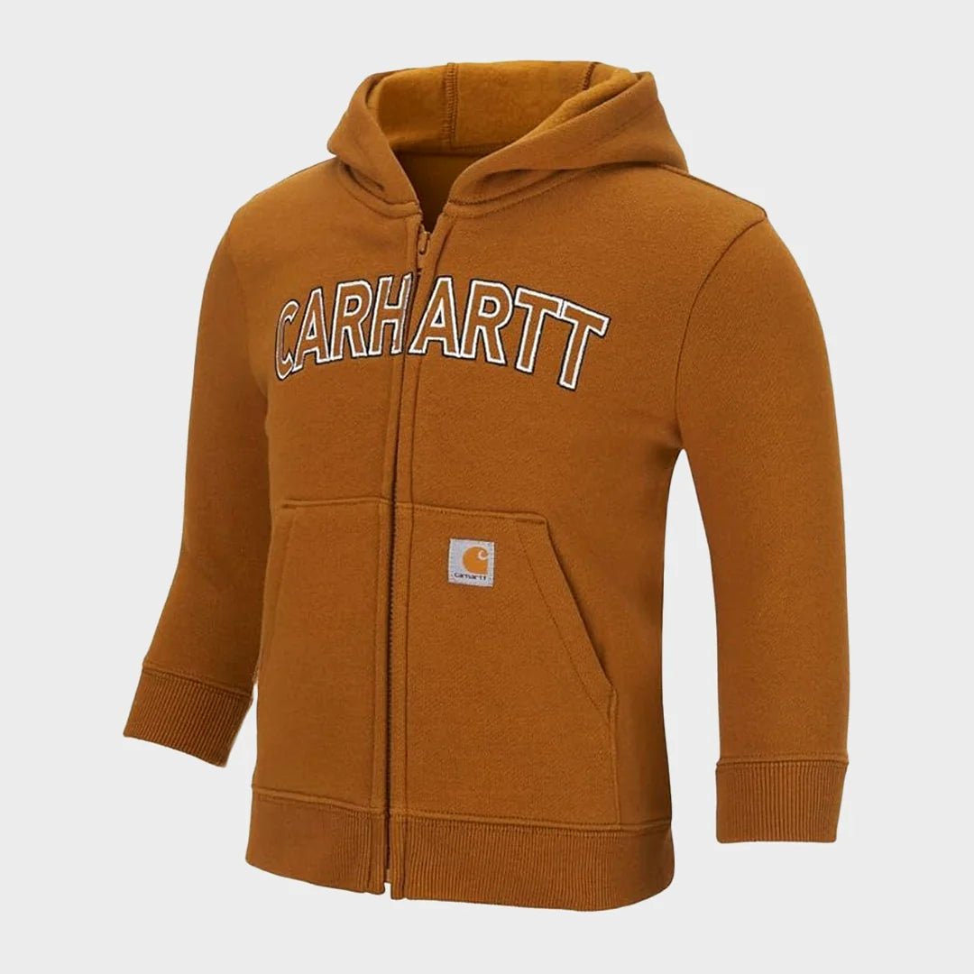 Boys Brown Embroidered Carhartt Zipper from You Know Who's