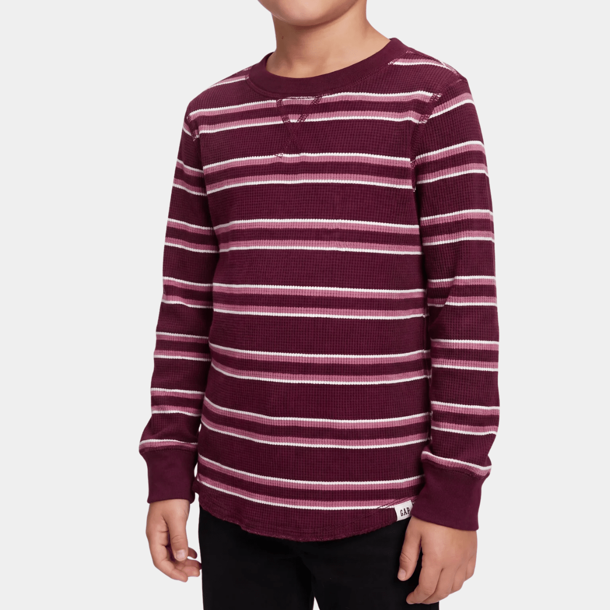 Boys Brown Stripe GAP Long Sleeve T-shirt from You Know Who's