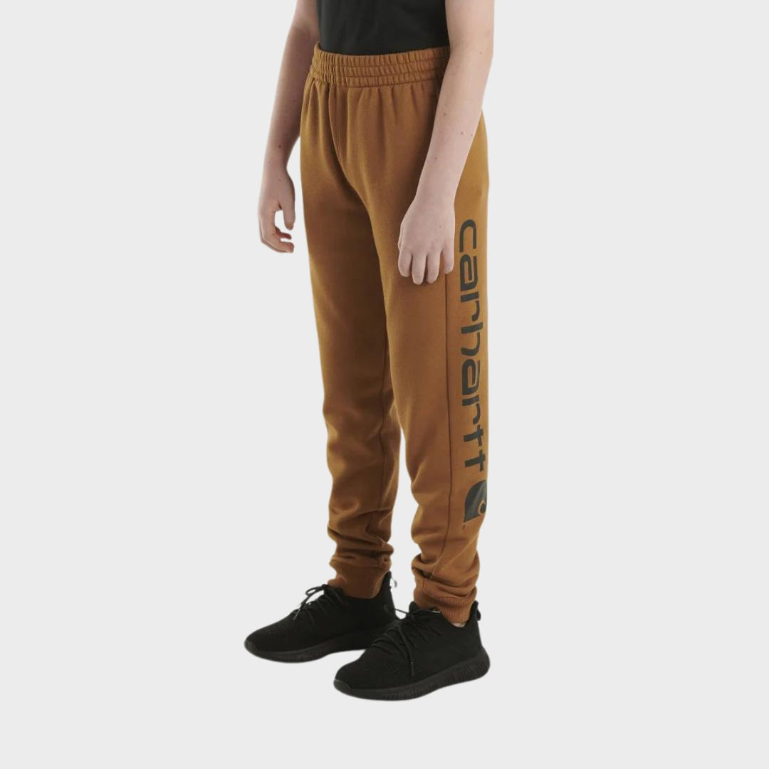 Boys Carhartt Brown Logo Joggers from You Know Who's
