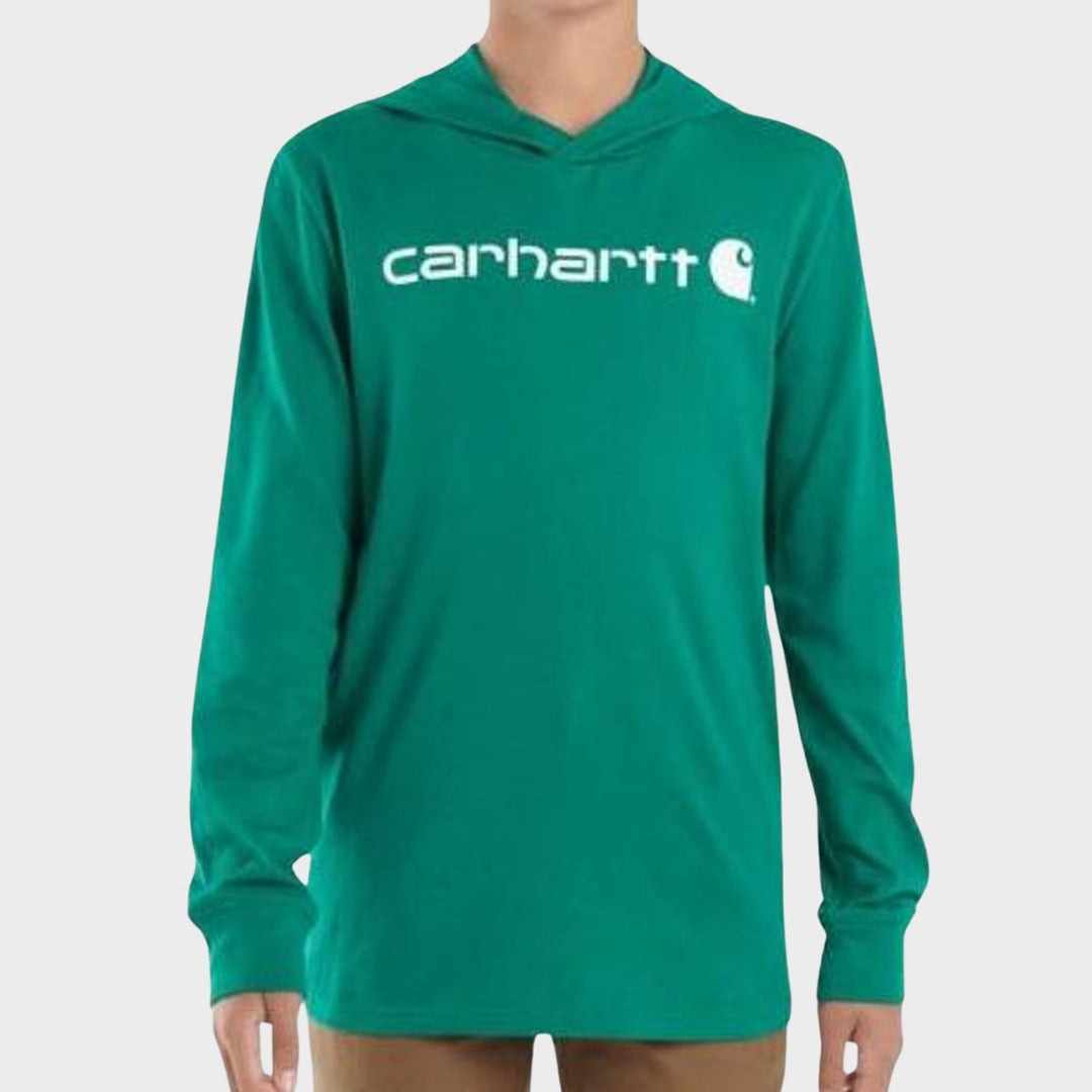 Boys Carhartt Green & White Hooded Top from You Know Who's