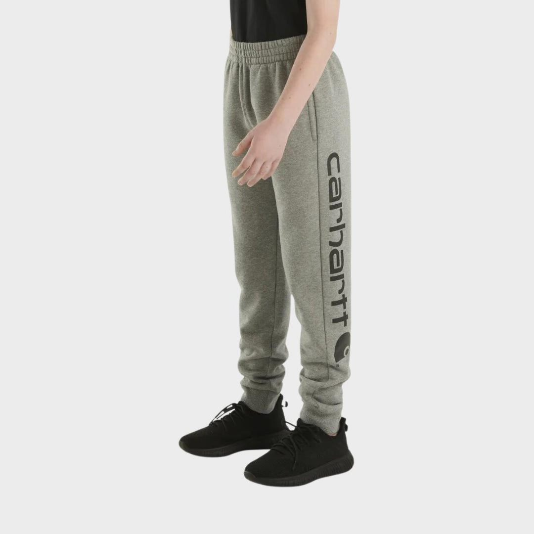 Boys Carhartt Grey Logo Joggers from You Know Who's