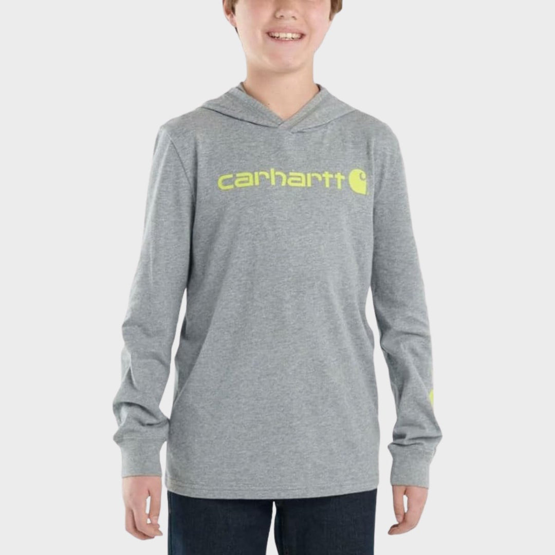 Boys Carhartt Grey & Yellow Hooded Top from You Know Who's