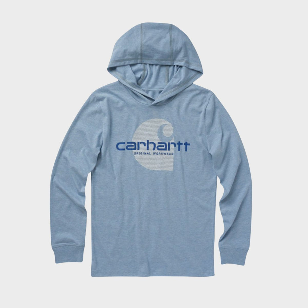 Boys Carhartt Light Blue Hooded Top from You Know Who's