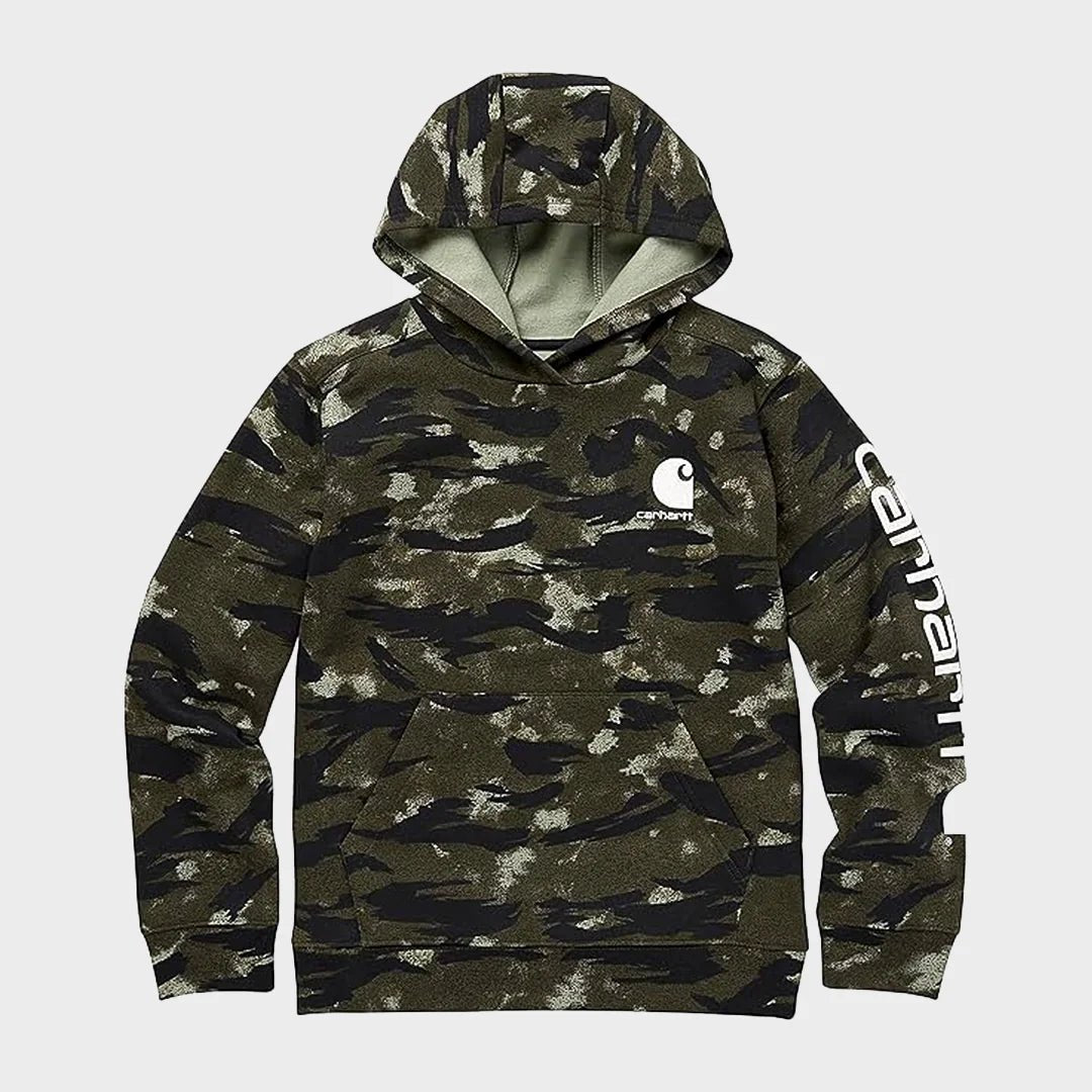 Boys Green Camo Carhartt Hoodie from You Know Who's