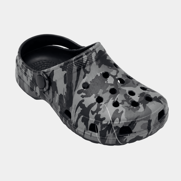 Boys Grey Camo Clogs from You Know Who's