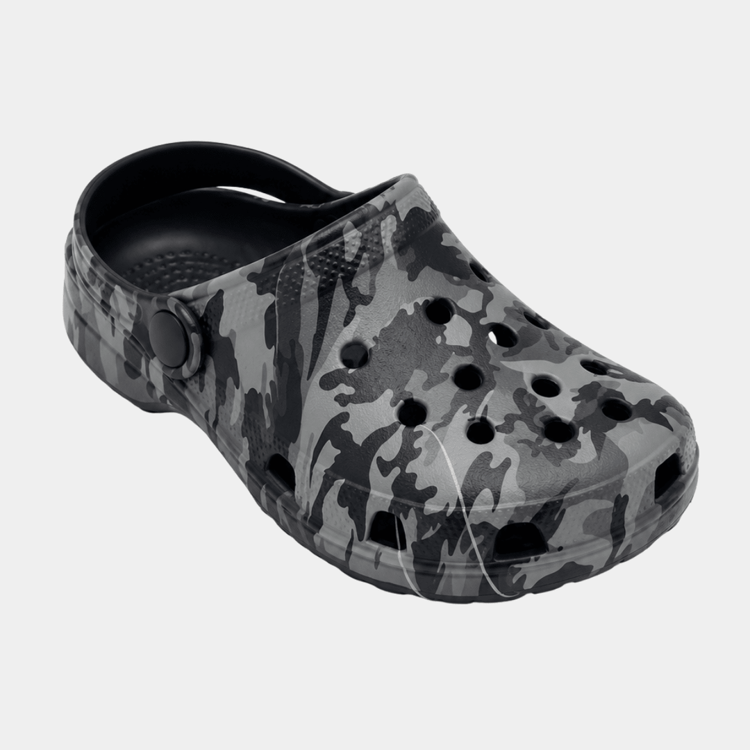 Boys Grey Camo Clogs from You Know Who's