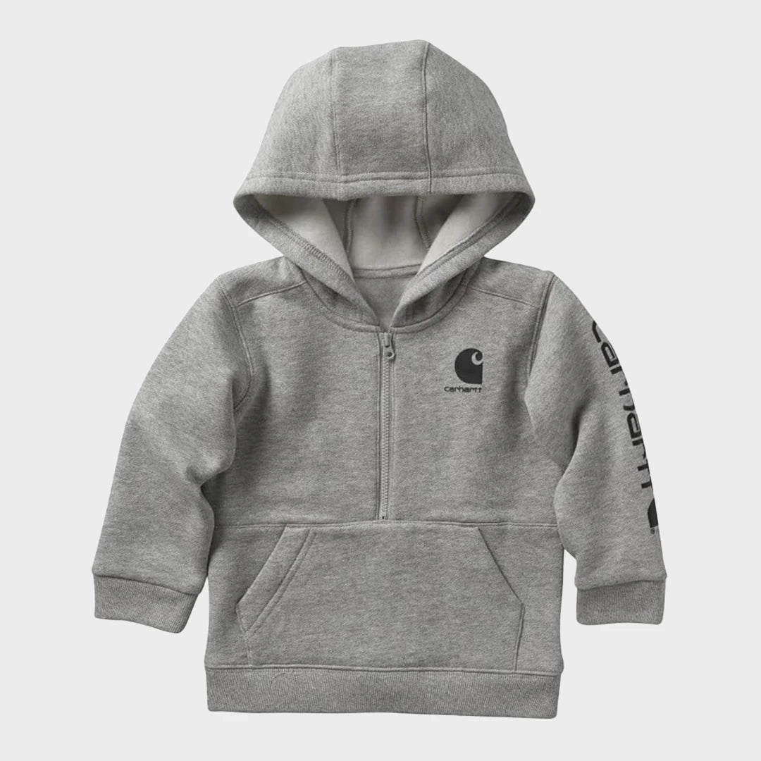 Boys Grey Carhartt 1/4 Zip Hoodie from You Know Who's