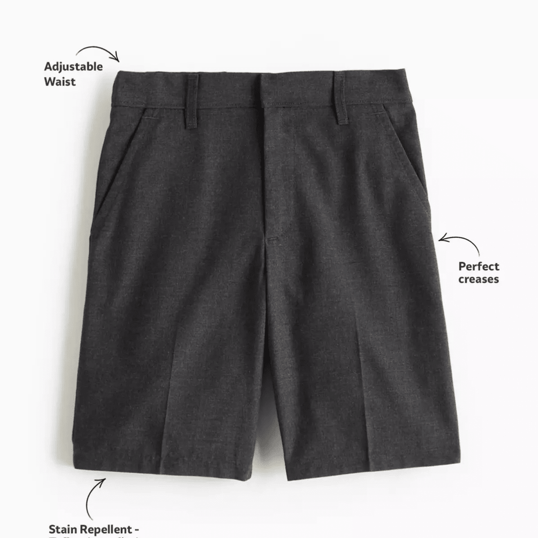Boys Grey School Shorts from You Know Who's