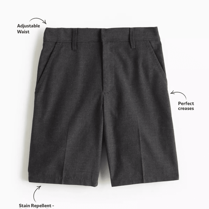 Boys Grey School Shorts from You Know Who's