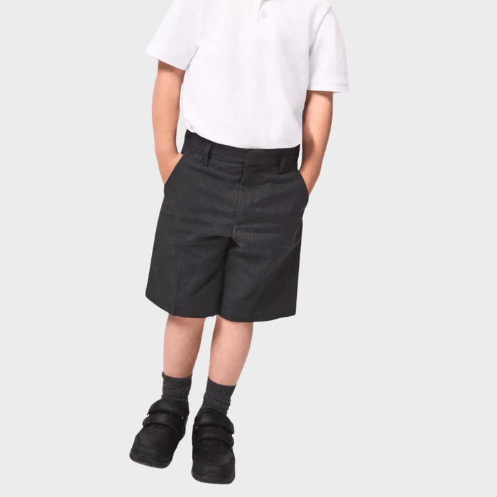 Boys Grey School Shorts from You Know Who's