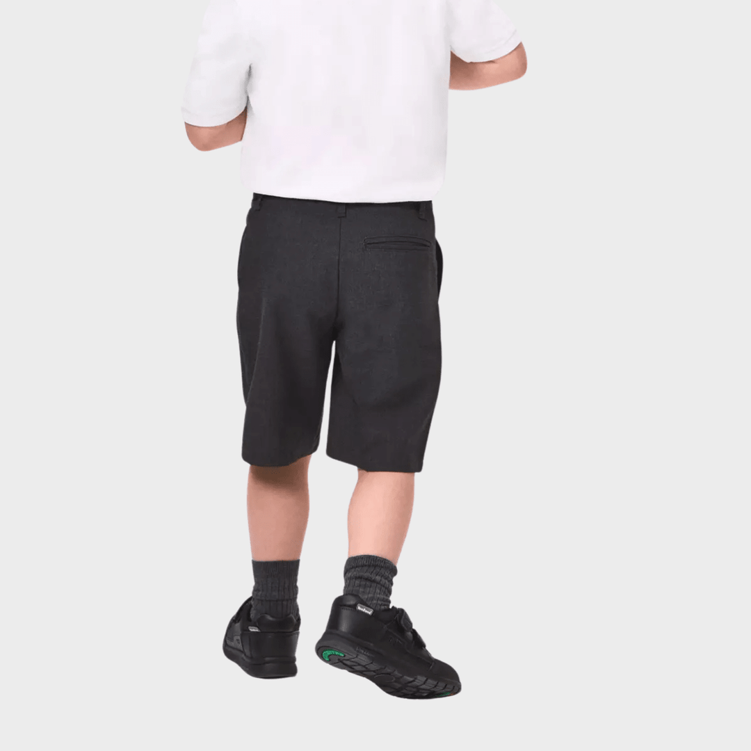 Boys Grey School Shorts from You Know Who's
