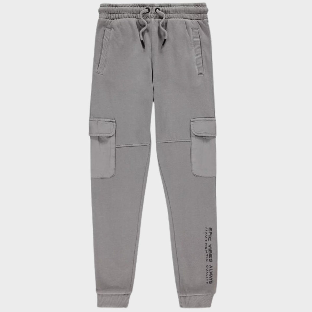 Boys Grey Washed Cargo Joggers from You Know Who's